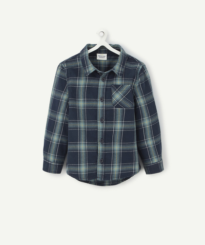  LOW PRICES Tao Categories - BABY BOYS' GREEN CHECKED COTTON SHIRT