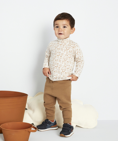 Nice and warm Tao Categories - BABY BOYS' BROWN JOGGING PANTS