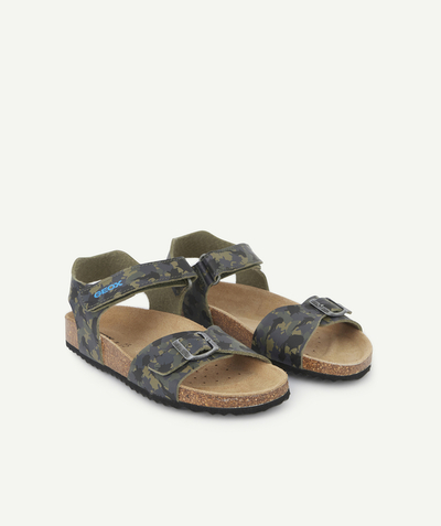 Shoes, booties radius - BOYS' MILITARY GREEN SANDALS WITH HOOK AND LOOP FASTENINGS