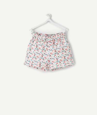 Our summer prints radius - BABY GIRLS' SHORTS IN ORGANIC COTTON PRINTED WITH HEARTS