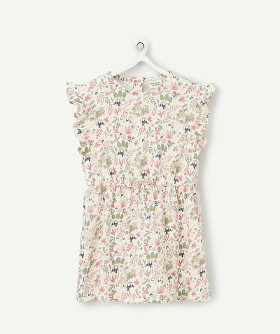 New collection radius - BABY GIRLS' TROPICAL PRINT DRESS IN ORGANIC COTTON