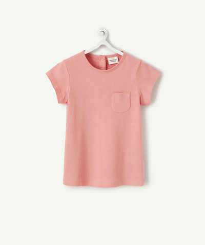 T-shirt radius - BABY GIRLS' T-SHIRT IN PINK COTTON