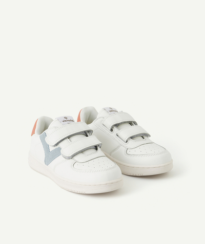 Shoes, booties radius - WHITE TRAINERS WITH A SKY BLUE LOGO
