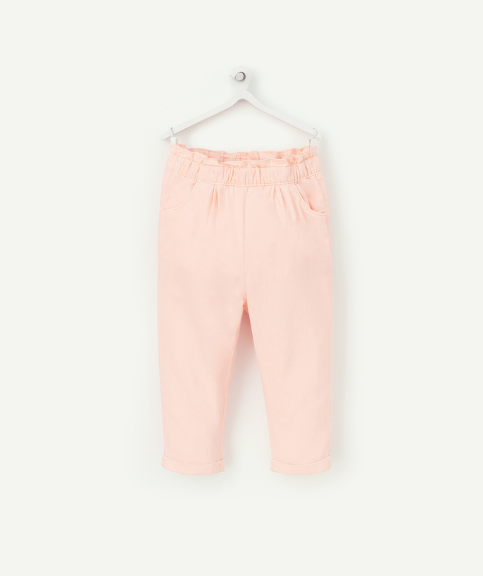 Trousers radius - BABY GIRLS' FLOWING NEON PINK TROUSERS
