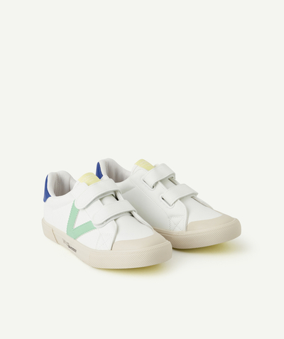 Boys radius - WHITE TRAINERS WITH GREEN LOGOS AND COLOURED DETAILS
