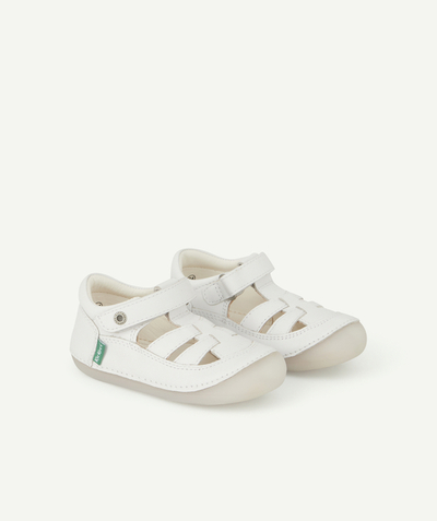 First steps Tao Categories - BABIES' SUSHY WHITE LEATHER SANDALS