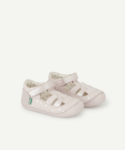 First steps Tao Categories - BABY GIRLS' SUSHY LIGHT PINK LEATHER SANDALS