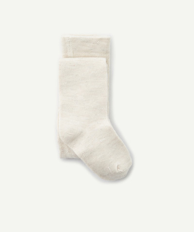 Socks Tao Categories - CREAM KNITTED TIGHTS