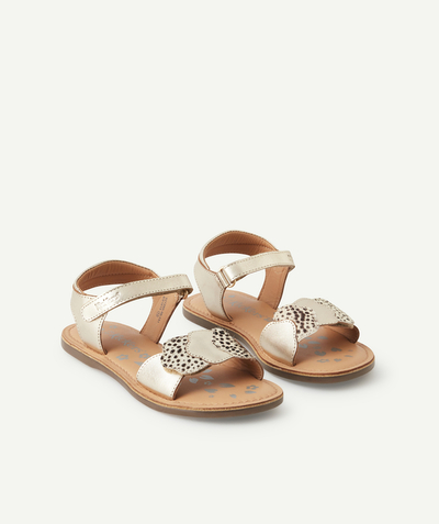 Shoes radius - GIRLS' DYASTAR GOLD PANY LEATHER SANDALS