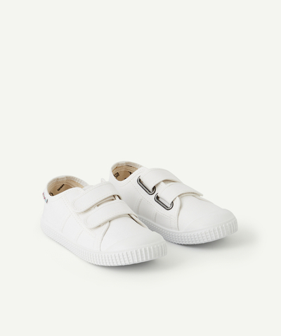 Shoes radius - WHITE CANVAS TRAINERS WITH DOUBLE HOOK AND LOOP FASTENERS