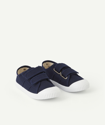 Baby-girl radius - NAVY BLUE CANVAS TRAINERS WITH DOUBLE HOOK AND LOOP FASTENERS