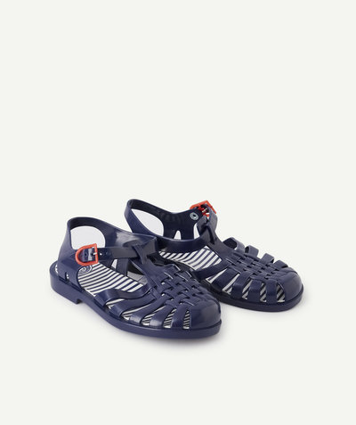 Shoes radius - BOYS' MÉDUSE SUNRAY NAVY BLUE AND STRIPED JELLY SANDALS