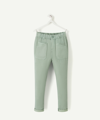 Jeans, pantalons, short Nouvelle Arbo - PANTALON RELAXED GARÇON VERT AVEC POCHES