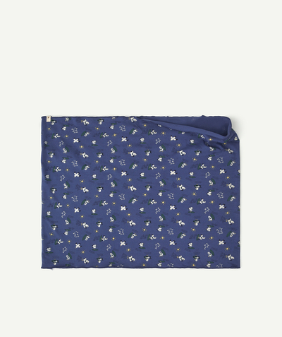 Scarves Tao Categories - BOYS' SNOOD IN RECYCLED FIBERS WITH A BIRD PRINT