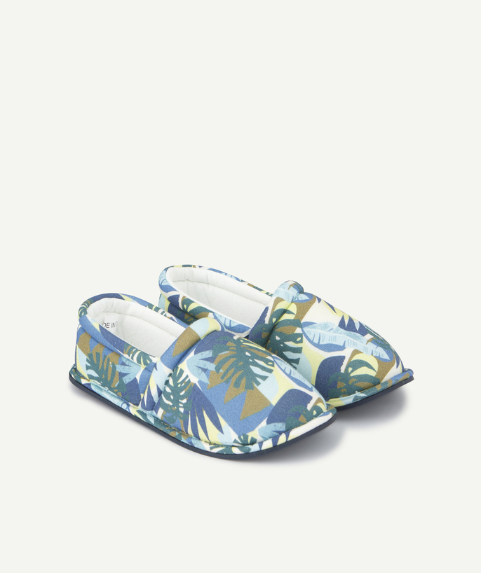 Shoes radius - BOYS' BLUE SLIPPERS WITH A PALM TREE PRINT