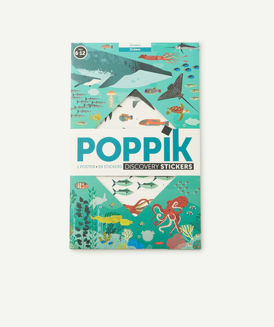 POPPIK ® radius - POSTER WITH 59 OCEAN STICKERS 6-12 YEARS