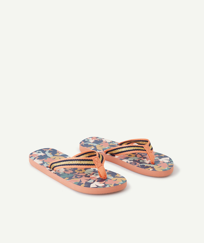 Shoes radius - GIRLS' FLIP-FLOPS WITH FLORAL PRINT SOLES