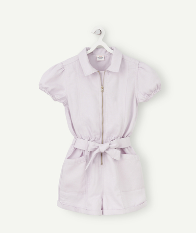 Formal weat : 50% off 2nd item* Tao Categories - GIRLS' PURPLE PLAYSUIT WITH A ZIP