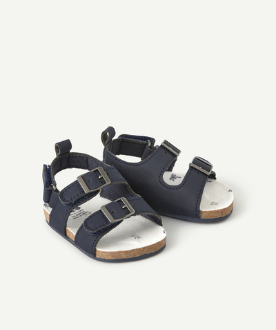 20% off ALL sandals* Tao Categories - BABIES' NAVY BLUE SANDAL-STYLE BOOTIES