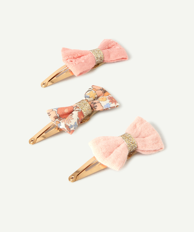 Hair accessories Tao Categories - SET OF THREE HAIR CLIPS WITH BOWS FOR BABY GIRLS
