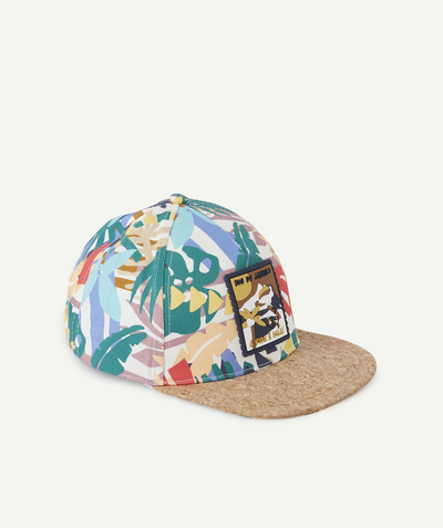 Gift ideas under 20€ Tao Categories - BOYS' COTTON CAP WITH A CORK-EFFECT VISOR AND COLOURED PRINTS