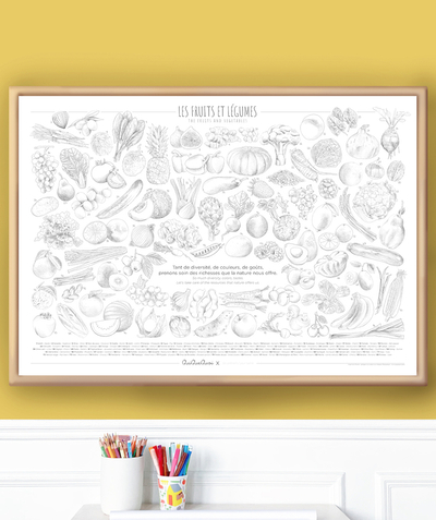 Boy radius - FRUIT AND VEGETABLE COLOURING POSTER 6-12 YEARS