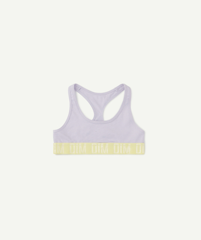 Sportswear Sub radius in - GIRLS' LILAC AND ANISEED SPORTS BRA AND SUPPORT BAND