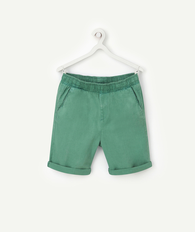 Shorts - Bermuda shorts radius - BOYS' GREEN BERMUDA SHORTS