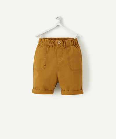 Shorts - Bermuda shorts family - BABY BOYS' MUSTARD BERMUDA SHORTS