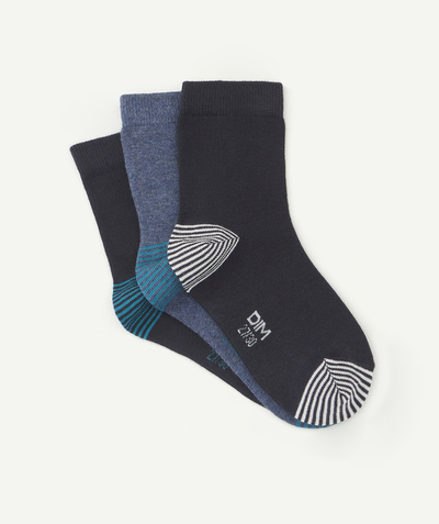 Teen girls' clothing Tao Categories - PACK OF THREE PAIRS OF NAVY BLUE MIX AND MATCH SOCKS