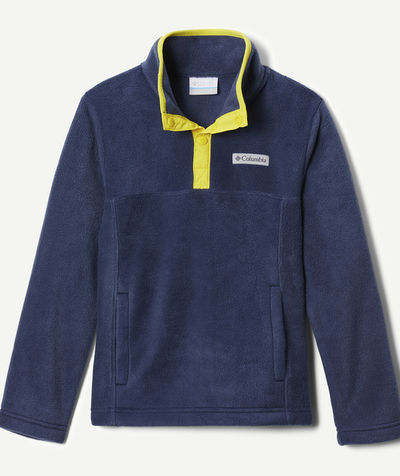 All collection Sub radius in - BOYS' STEENS MTN NAVY BLUE AND YELLOW FLEECE JUMPER