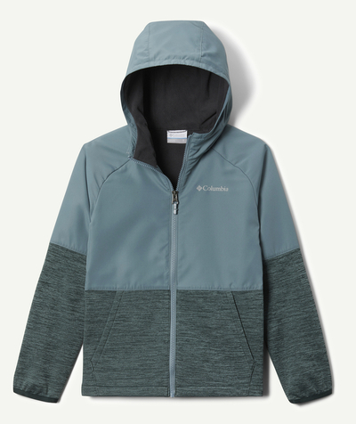 Pullover - Cardigan radius - BOYS' GREEN OUT-SHIELD DRY FLEECE JACKET WITH A ZIP