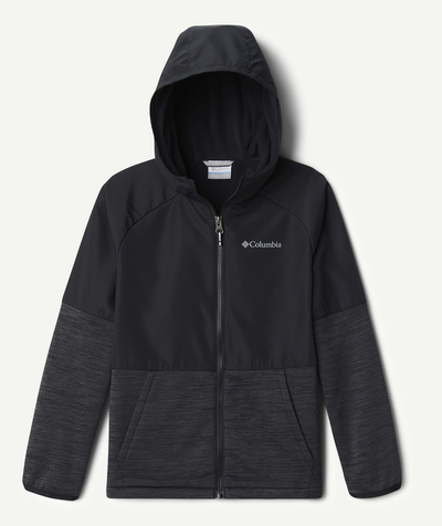 Pullover - Cardigan radius - BOYS' BLACK OUT-SHIELD DRY FLEECE JACKET WITH A ZIP