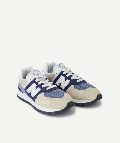 Boys radius - BEIGE AND BLUE 574 TRAINERS