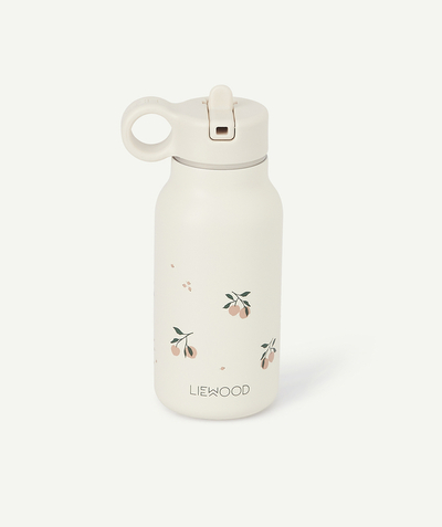 LIEWOOD ® radius - FALK INSULATED WATER BOTTLE IN BEIGE WITH PEACHES 350 ML