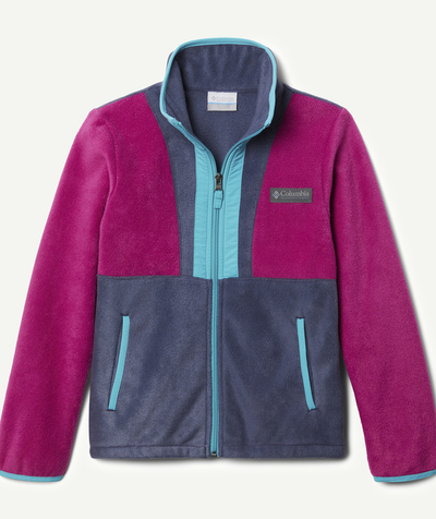Teen girls' clothing Tao Categories - BOYS' PINK AND BLUE BACK BOWL FLEECE JACKET WITH A ZIP