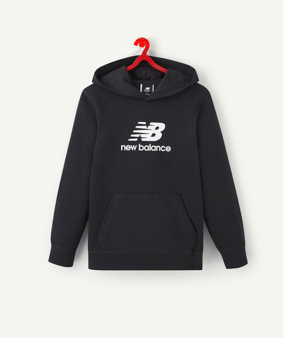 All collection Sub radius in - BOYS' BLACK ESSENTIALS STACKED LOGO HOODIE