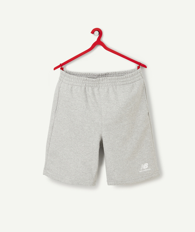 Shorts - Bermuda shorts Sub radius in - BOYS' GREY ESSENTIALS STACKED LOGO SHORTS