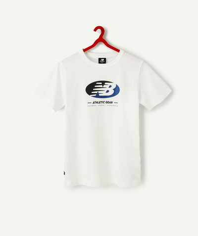 New collection Sub radius in - BOYS' WHITE ESSENTIALS STACKED LOGO GRAPHIC T-SHIRT