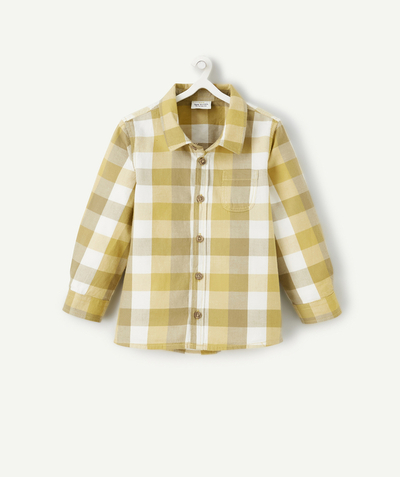 Our latest looks radius - BABY BOYS' BLUE AND YELLOW CHECKED SHIRT
