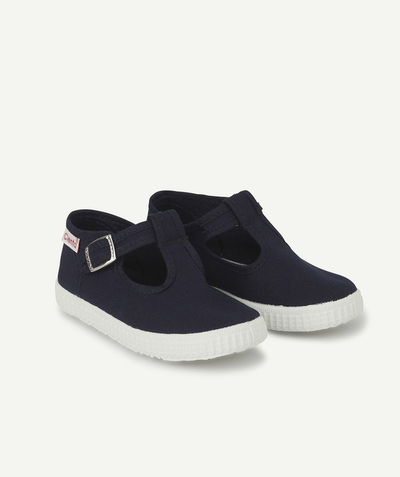 Shoes radius - BOYS' NAVY BLUE OPEN CANVAS TRAINERS