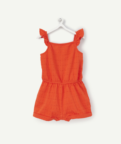 Jumpsuits - Dungarees radius - BABY GIRLS' RED PLAYSUIT WITH OPENWORK DETAILS