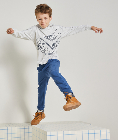 Our latest looks radius - BOYS' BLUE RECYCLED FIBRE RELAXED TROUSERS