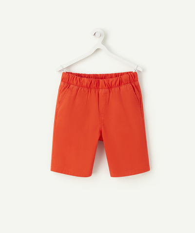 Shorts - Bermuda shorts radius - BOYS' STRAIGHT RED BERMUDA SHORTS