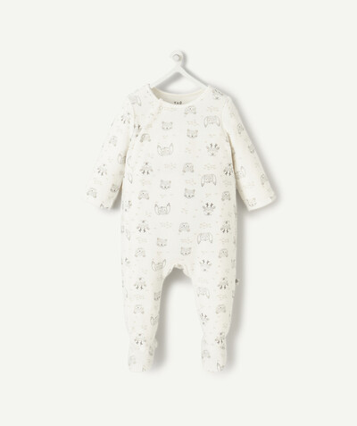 Pyjamas family - VELVET SLEEPSUIT IN ORGANIC COTTON