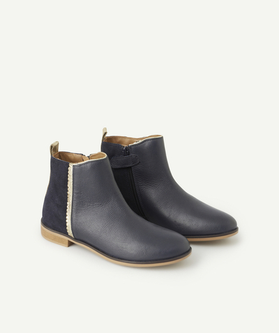 Girl radius - GIRLS' NAVY BOOTS WITH GOLD DETAILING