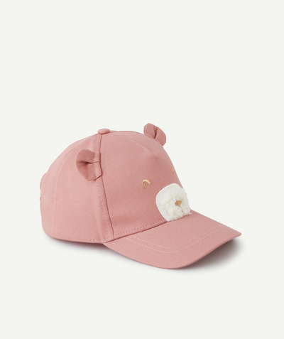 Accessories radius - BABY GIRLS' PINK BEAR CAP WITH LITTLE EARS