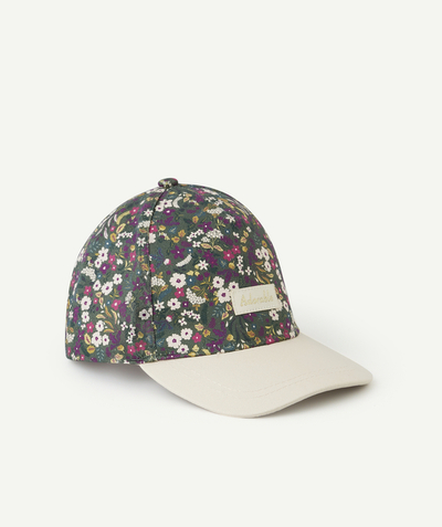 Accessories radius - BABY GIRLS' PINK AND GREEN FLORAL PRINT CAP