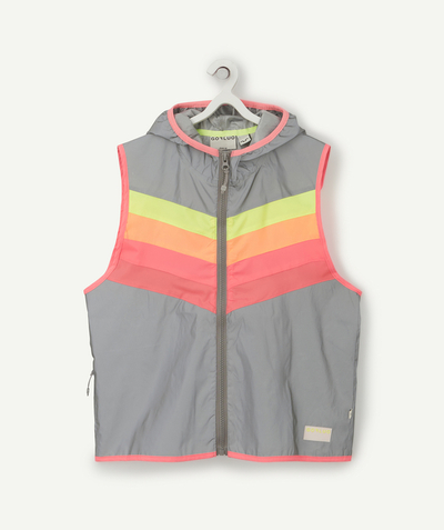 Boy radius - DARKFLOW GREY AND PINK SAFETY WAISTCOAT WITH A HOOD