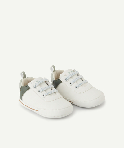 Fashion Tao Categories - BABY BOYS' TRAINER-STYLE BOOTIES WITH GREEN DETAILS